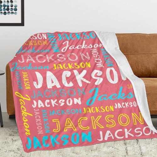 Personalized Name Blanket Customized Baby Blankets for Girls Boys Adults Monogrammed Blankets and Throws Christmas Birthday Mothers Fathers Valentines Day Gift