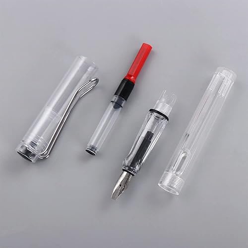 Miniatura 8 de Vctitil Juego de 6 plumas estilográficas de caligrafía, bolígrafos de tinta artística con cuerpos de flores, puntas planas, diseños de letras