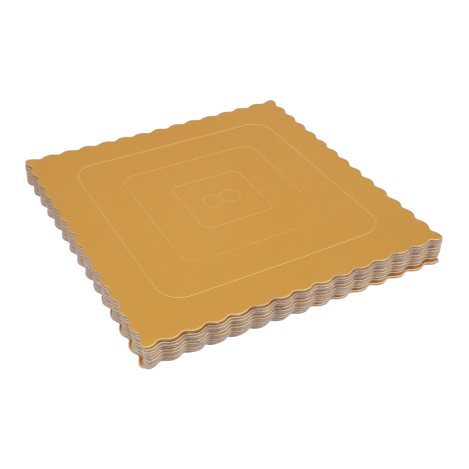 Abaodam 10 Supports à Gâteaux Carrés Dorés 8 Pouces en Carton, Lot de 10, Solides pour Emballer et Présenter Vos Gâteaux D’anniversaire