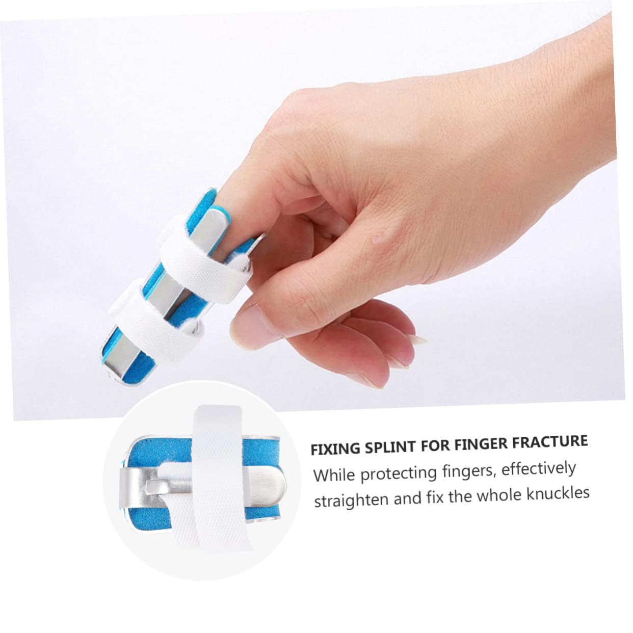 minkissy 3pcs Aluminum Alloy Finger Splint Finger Splints Straightening Finger Immobilization Finger Protector Splint Finger Sleeve Support Finger Straighter Finger Straightening Brace
