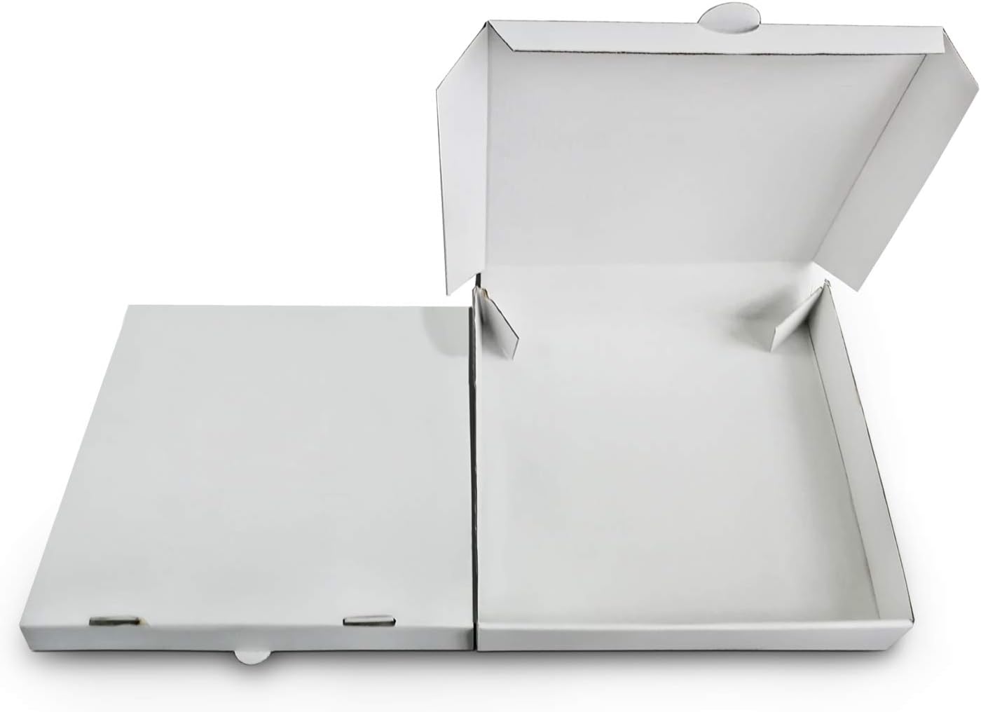 6" Premium White Mini Corrugated Pizza Boxes Take Out Containers, DIY Decoration for Gift Box by SAI (10 Pack) (6" Length x 6" Width x 1.5" Depth)