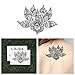 Tattify Intricate Lotus Temporary Tattoo - Padma (Set of 2) - Other Styles Available and Fashionable Temporary Tattoos - Tattoos that are long lasting and Waterproof