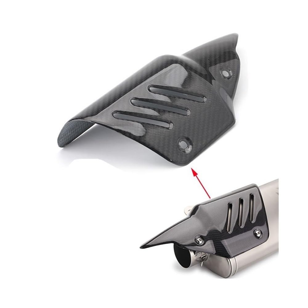 Silencieux d'échappement Couvercle De Protection Thermique Pour Échappement De Moto Pour, Boîtier En Fibre De Carbone Véritable, Tube De Protection Pour Silencieux Moto Silencieux