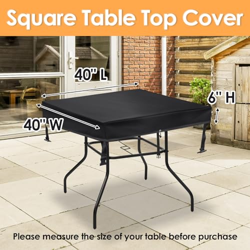 TOHONFOO Capa para Mesa de Pátio Quadrada - Capa para Mesa de Pátio À Prova D'Água Anti-Uv - Capa p