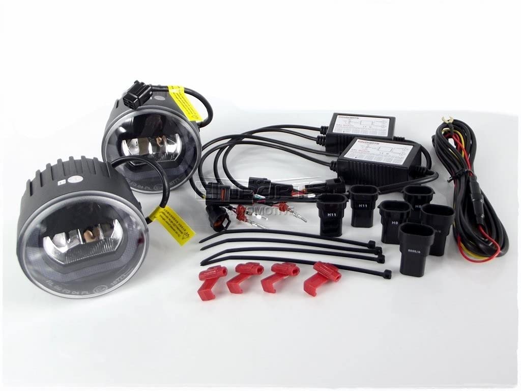 EinParts 2 en 1 Luz de circulación diurna del coche LED con certificado E4 R87, Luz Antiniebla Delantera Para Nissan Qashqai, Cube, Juke, Murano, Note, Patrol, Tiida, Infiniti M, JX, EX, FX