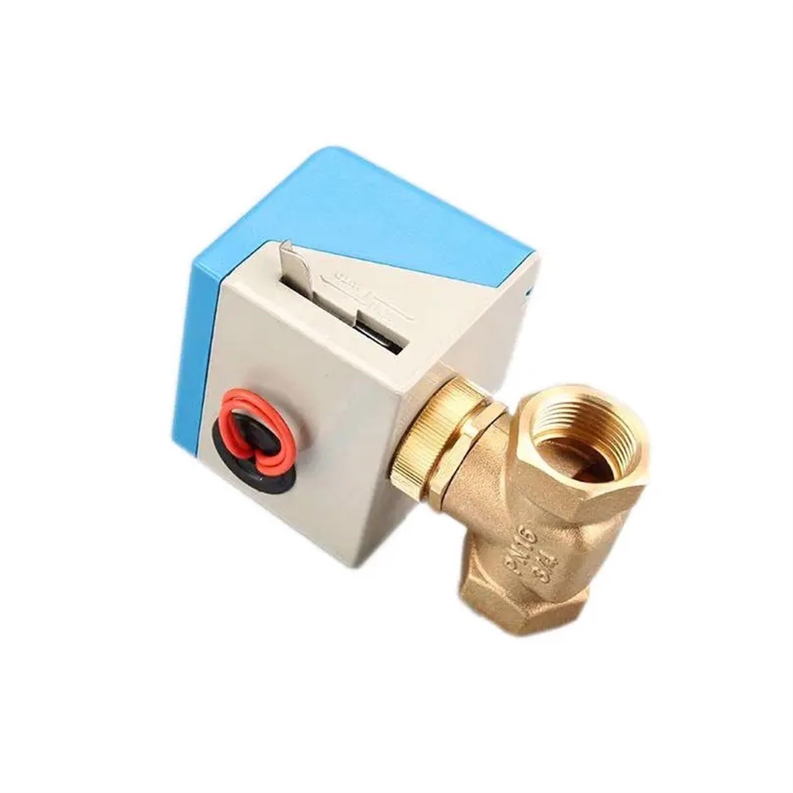 QRUYHBAJU 1/2" 3/4" Motorized Electric Brass Globe Valves 2 Wire AC220V Two Way Stop Shut-Off Valve(24VAC,0.75 Inch)
