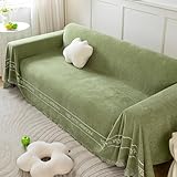MULTIFONCTIONS - Convient à tous les types de canapés, même certains canapés de forme étrange. Tels que chaise, causeuse, canapé, canapé en forme de L, canapé en forme de U ou irrégulier. Il peut également être utilisé pour les couvertures de lit, les voilages de lit, les nappes, les châles, les pique-, les cadeaux, etc.