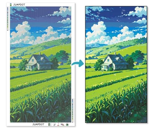 Kit de pintura de diamantes 5D para decorar tu salón con paisajes relajantes 4