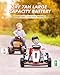 GarveeLife 24V Go Kart for Kids 6-12 Year Old, Child Electric Drift Go-Kart with Music Mode, Electric Drifting Go Cart with Powerful Motor for 6+ Years Kid, 2 Speed Available, Max Load 110 LBS (Red-1)