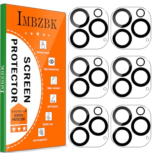 IMBZBK 6 Stück Kameraschutz für iPhone 16 Pro und iPhone 16 Pro Max für Panzerglas Kamera Schutz Zubehör Camera Protector Hülle Freundlich 9H Kamera Schutzfolie