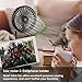 TREKOO Desk Fan Lamp Combo Rechargeable Battery Powered USB Personal Fan 3 Speeds 3 Light Brightness Flexible Gooseneck Small LED Lamp Table Fan Compatible with Adapter/PC/Power Bank