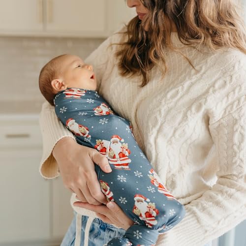 Image of Copper Pearl Swaddle Blankets for Newborns | Soft Stretchy Receiving Blankets for Boys and Girls | Large 46 x 46 Inch Baby Blankets | Lightweight and Breathable Swaddles | Santa Claus