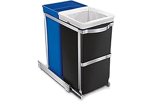 Experience Effortless Waste Disposal with simplehuman's Dual Compartment Cabinet Pull-Out Trash Can