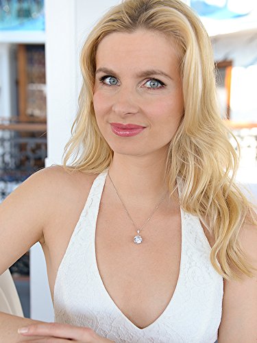 Mariell 4083N Dramatic 5 Ct. ½ Round-Cut Cz Solitaire Pendant Necklace thumb #1