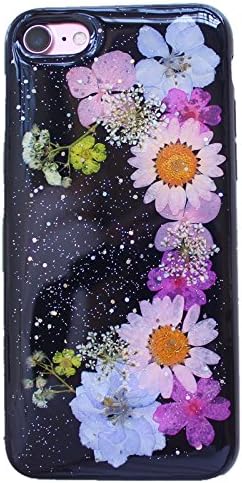 Amazon 押し花 Iphone6s 7plus ケース 黒 ケース押し花 レジン ノースポール 美女桜 あじさい レースフラワー 押し花をｕｖレジンでコーティング Iphonex Iphonex 10 修理パーツ 通販