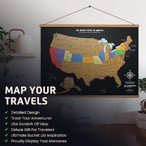 Landmass 17X24LMGBLKUSA Scratch Off United States Map thumb #7