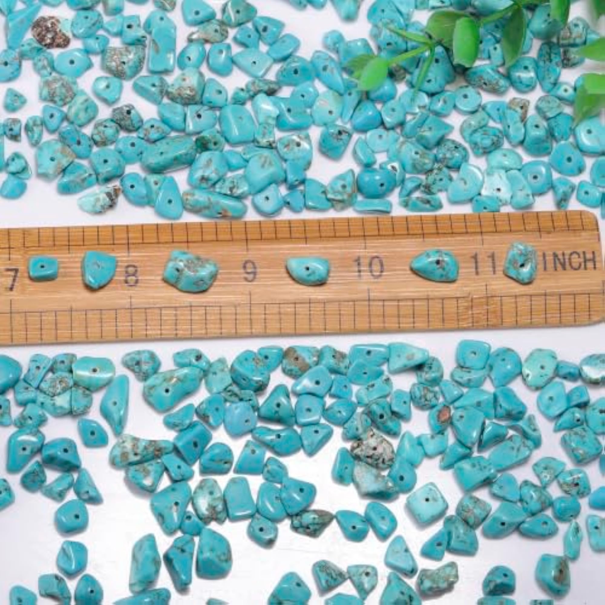 400pcs Turquoise Irregular Chip Stone Beads for DIY