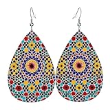 Cadeau unique : la boucle d'oreille en cuir synthétique est un merveilleux cadeau pour les amoureux, les mères, les filles, les amis, les camarades de classe, les collègues et les partenaires pour Halloween, Noël, la Saint-Valentin, la fête des mères, Pâques, la Saint-Patrick, l'obtention d'un diplôme ou d'autres fêtes.