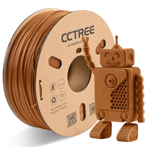 CCTREE ABS+ 3D Printer Filament 1.75mm, 1KG Cardboard Spool, Brown