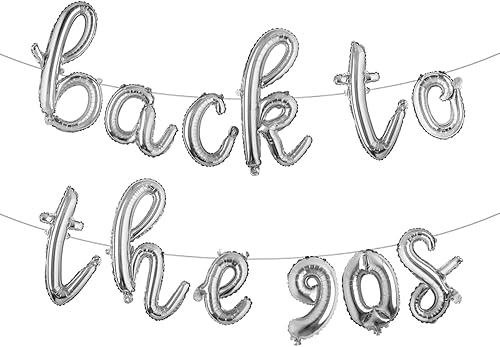 Miniatura 35 de Cartel de globos de regreso a los 80, pancarta de fiesta de cumpleaños de los años 80 y 90, globo retro para fiesta de los 80, decoraciones de