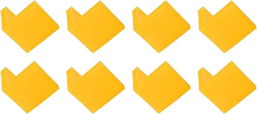 METALLIXITY Almohadillas angulares de hierro para muebles (1.57 pulgadas), 8 unidades, cubiertas de plástico en forma de L para pies de muebles,