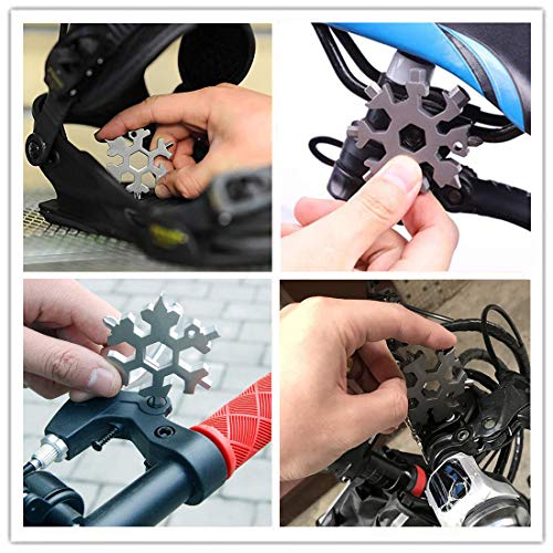 18 In 1 Incredible Tool – Easy N Genius - FEX 18-in-1 Stainless Steel Snowflakes Multi-Tool - 18-in-1 Stainless Multi-tool Father's Day Gift Christmas Present (Standard, Stainless - Silver)