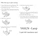 YOSUN v13h010l42 Projector Bulb for Epson-Elplp42 PowerLite Home Cinema 83 83+ 83c 83v 410w ex90 emp-83h h330a Replacement Projector Lamp Bulb