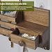 Imagen de Irayin Colgador de Llaves de madera con 4 Ganchos Dobles