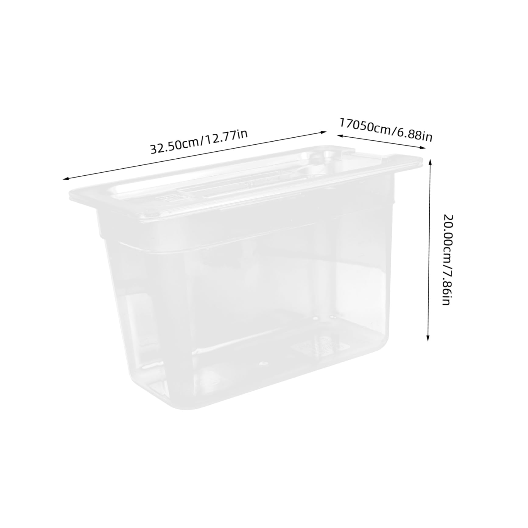 Gatuida Recipiente de Cocción Lenta Tapa Resistente y Visibilidad Cristalina de 6l para Sous-vide, Caja de Almacenamiento Transparente de PC para Cocina y Restaurante