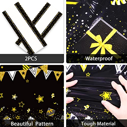 Image of 24 Guests 50th Birthday Party Supplies Plates Napkins Tablecloths for Men 50 Years Old Birthday Decorations Black Gold Cheers to 50 Disposable Tableware Set Man Women Bday Party Decor Favors