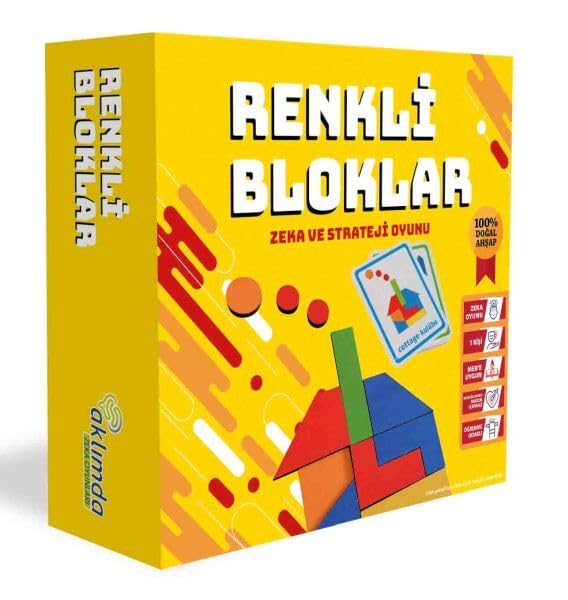 Akılda Zeka Oyunları Renkli Bloklar Ahşap