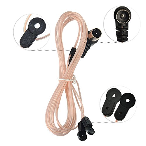 Image of Superbat FM Antenna Dipole Antenna Indoor 75 Ohm with F Type Male Connector for Yamaha Sony Bose Natural Sound Stereo Receiver