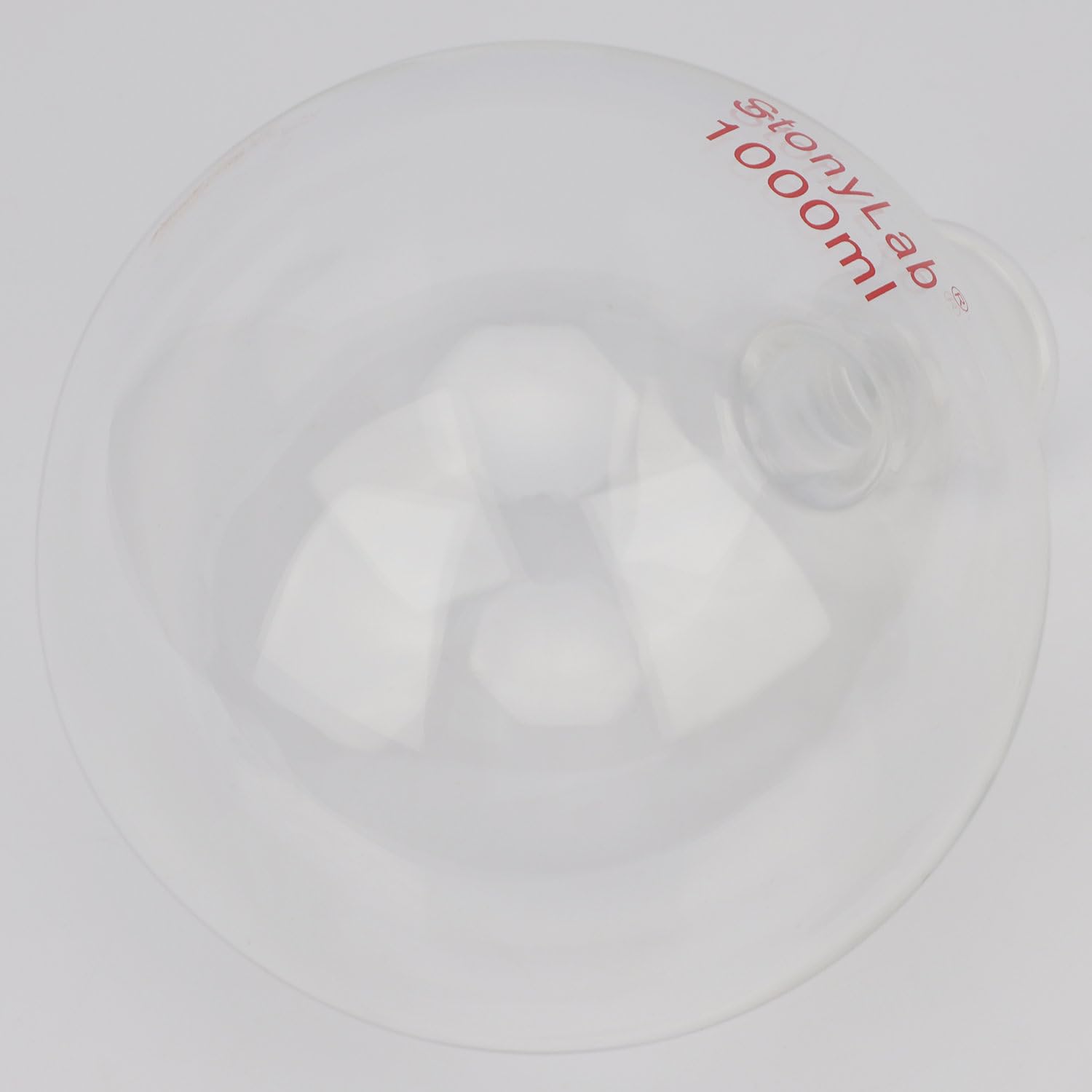 stonylab Matraz Receptor de Fondo Redondo de Junta Esférica, Matraz Receptor de Evaporador Rotativo de Vidrio de Borosilicato con Junta Rectificada 35/20, 1000 ml (1 L)