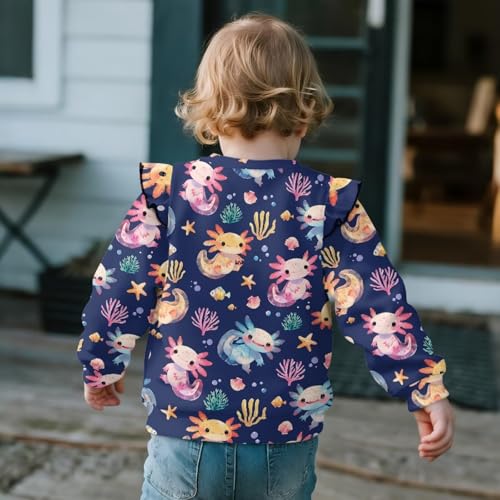 Sweatshirts for Toddler Girls Long Sleeve Crew Neck Sweatshirts Kids 1-8Y Pullover Top3
