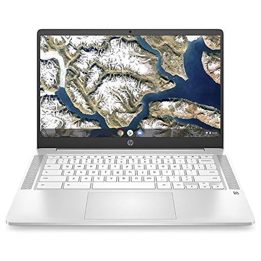 HP Chromebook 14-Inch HD Laptop, Intel Celeron N4000, 4 GB RAM, 32 GB eMMC, Chrome (14a-na0020nr, Ceramic White)