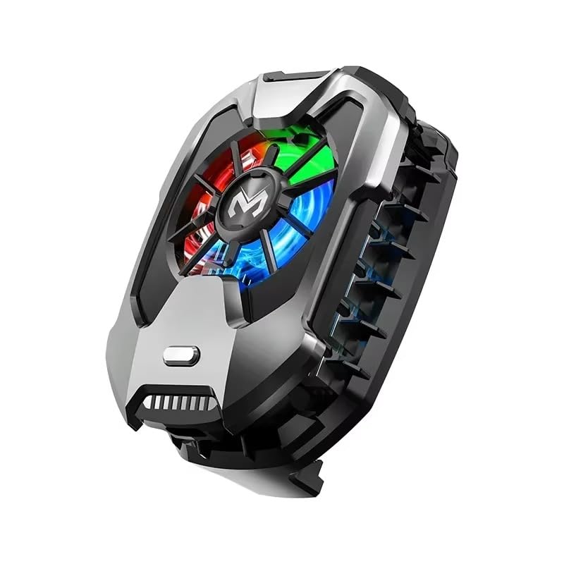 Image of BKN DLA8 Mobile Phone Game Cooler, Semiconductor Fast Cooling Fan, Radiator 3 Speed mode With RGB Back Clip Type for iOS Android PUBG, Type-C Back Clip, Cool Heat Sink