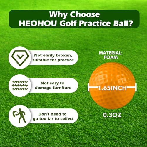 Foam Golf Practice Balls 20 Pack,Realistic Feel and Limited Flight Practice Golf Balls for Backyard,Soft Training Golf Balls for Indoor or Outdoor - Image 3