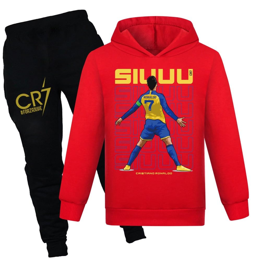 Générique Garçon Sweat à Capuche Unisexe Survetement Ensemble Foot Ensemble Jogging Enfant Hip Hop Streetwear Survêtements Garçon