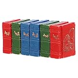 TOYANDONA 6 Uds Mini Libro 1 12 Escala Mini Libros Decoración Miniatura 1 12 Miniaturas Libro Accesorios para Coche Pastel Accesorios Miniatura Casa De Muñecas Miniatura Libro Adornar Mini