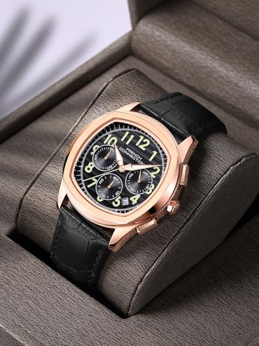 Image of French Connection Megachron | Black Dial | Black Leather Strap | Watch for Men - FCD5RBL