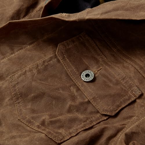 Image of Huckberry Flint and Tinder Men's Flannel-Lined Waxed Trucker Jacket