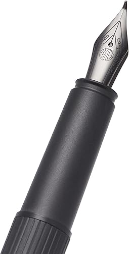 Miniatura 4 de Hongdian H1 - Pluma estilográfica de aluminio negro, punta doblada, instrumento de escritura suave con convertidor y estuche para bolígrafos