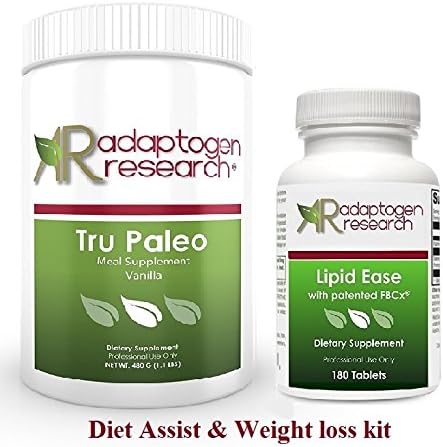 Adaptogen Research Diet Assist Weight loss kit Meal Replacement with Fat Absorber 15 Serving Vanilla