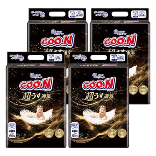 【テープ 新生児】 グーン 超うす通気 プレミアム おむつ (~5kg) 240枚(60枚×4) [ケース販売] (B0GQXYSFLP) Amazon価格推移・価格追跡