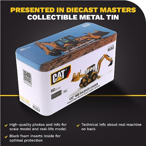 Diecast Masters 1/87 Caterpillar 450E Backhoe Loader- High Line Series - Image 6