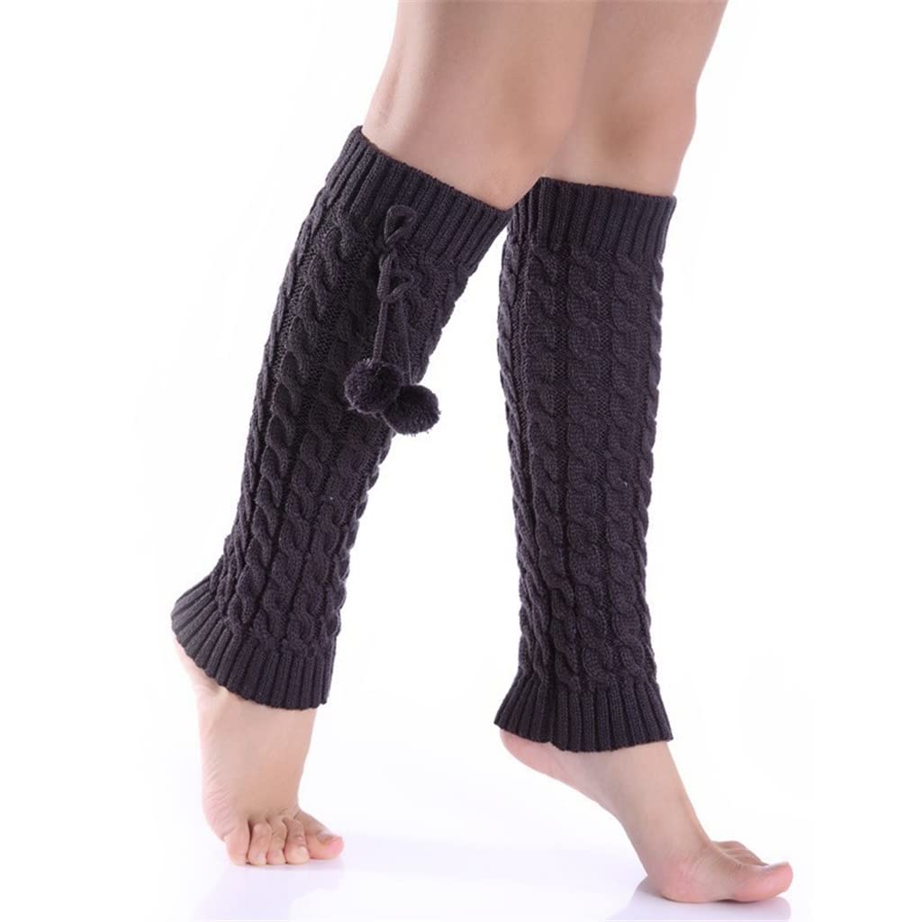 ACiyD 3 Paia di Calzini da Donna in Maglia Jacquard con Palline Autunno e Inverno Stivali di Lana accatastati Scaldamuscoli (Colore : A, Taglia : Taglia Unica) (E Taglia Unica)