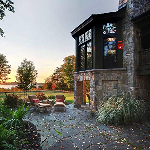 #N/a Strobe Luz de Alarme com Detector de Movimento Solar, 125db Alto Lâmpada de Som da Sirene de Se