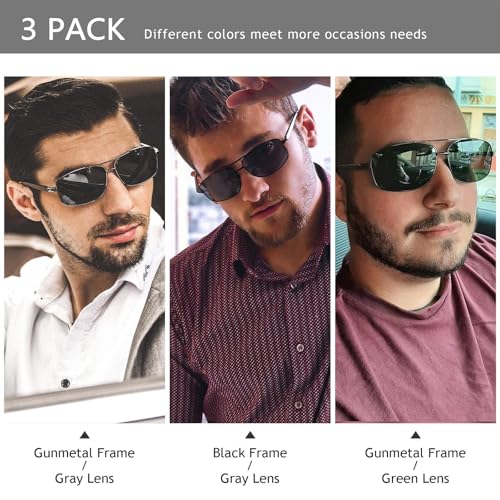 Image of SUNGAIT UV protection Ultra Lightweight Rectangular Polarized Sunglasses