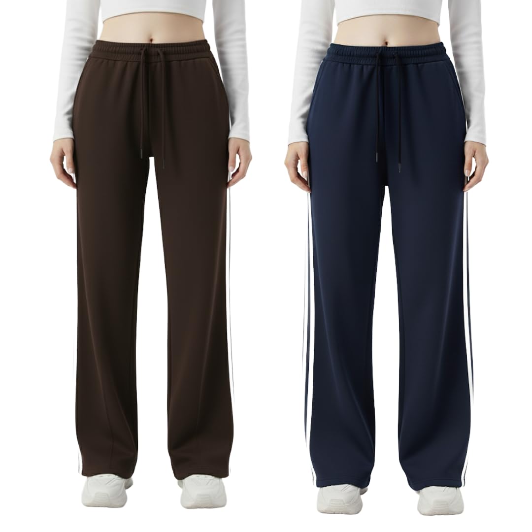 Women Jogger Pants – Cotton Stretchable Slim Fit Women Joggers with Elastic Waist & Drawstring | Ladies Track Pants/Bottomwear for Gym, Yoga, Running, Workout, Travel, Sports-Pack of 2-image-16