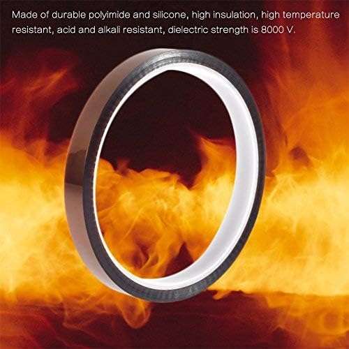 Qi Mei 3 Rolls Polyimide Adhesive Tape High Temperature Heat Resistant Tape Sublimation Tape 10mm X 31yd Tape